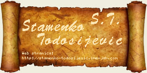Stamenko Todosijević vizit kartica